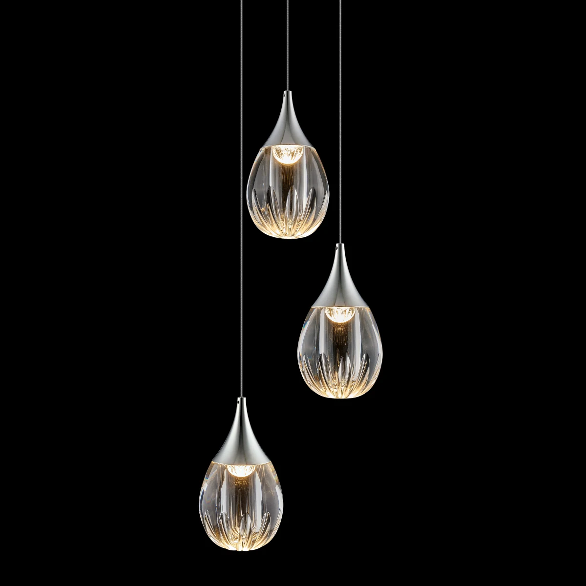 Светильник подвесной Delight Collection Stilla MD24001004-3A chrome/clear