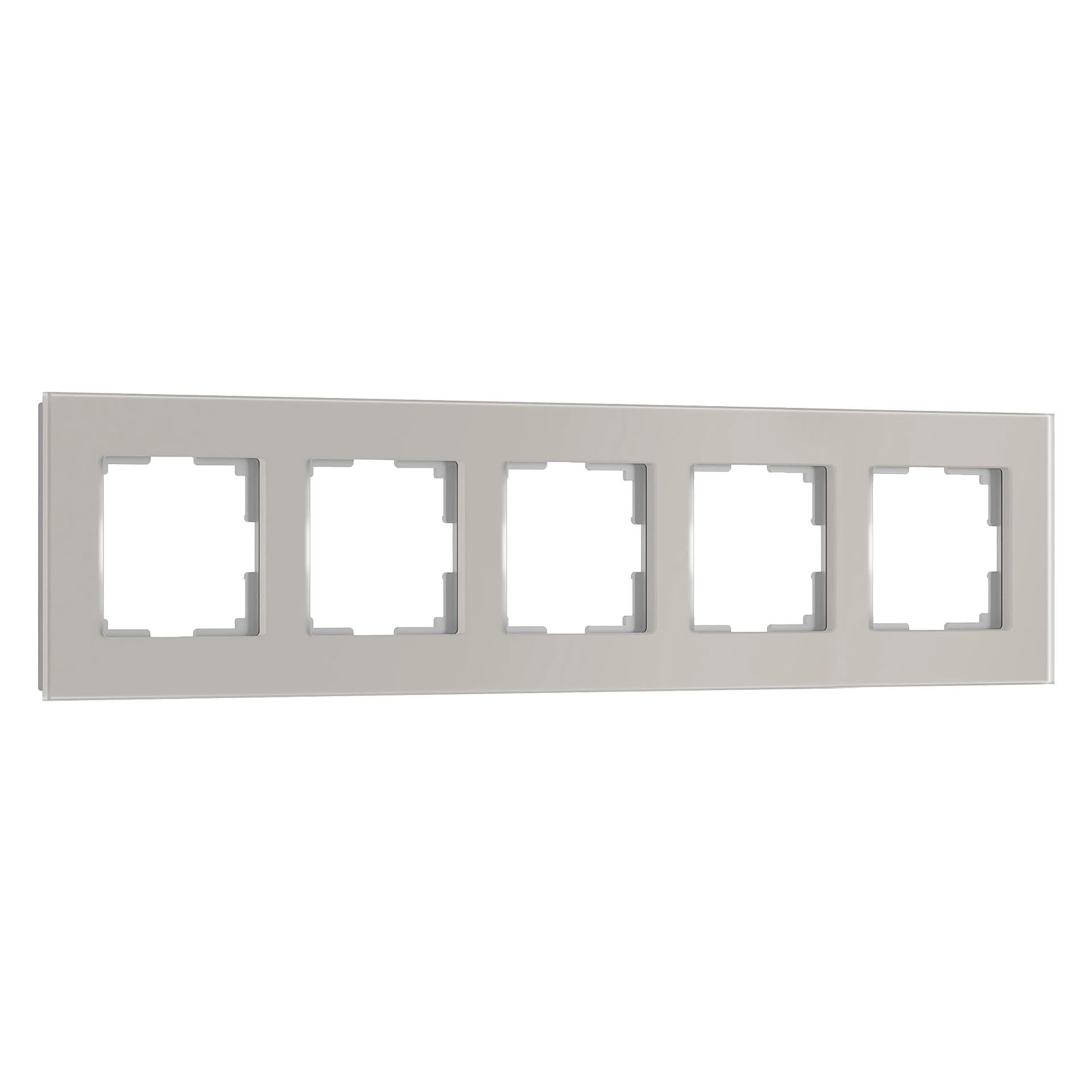 Рамка Werkel Senso дымчатый soft-touch W0053117/ Рамка на 5 постов Senso (дымчатый, стекло soft-touch)