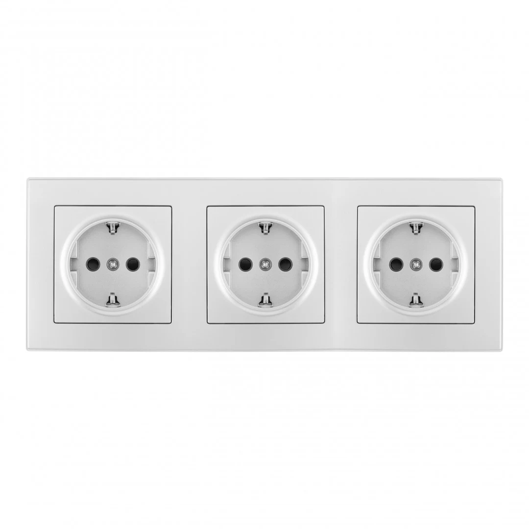 Розетка Arte Milano Set06-3 SET06-3-40-1x3 silver