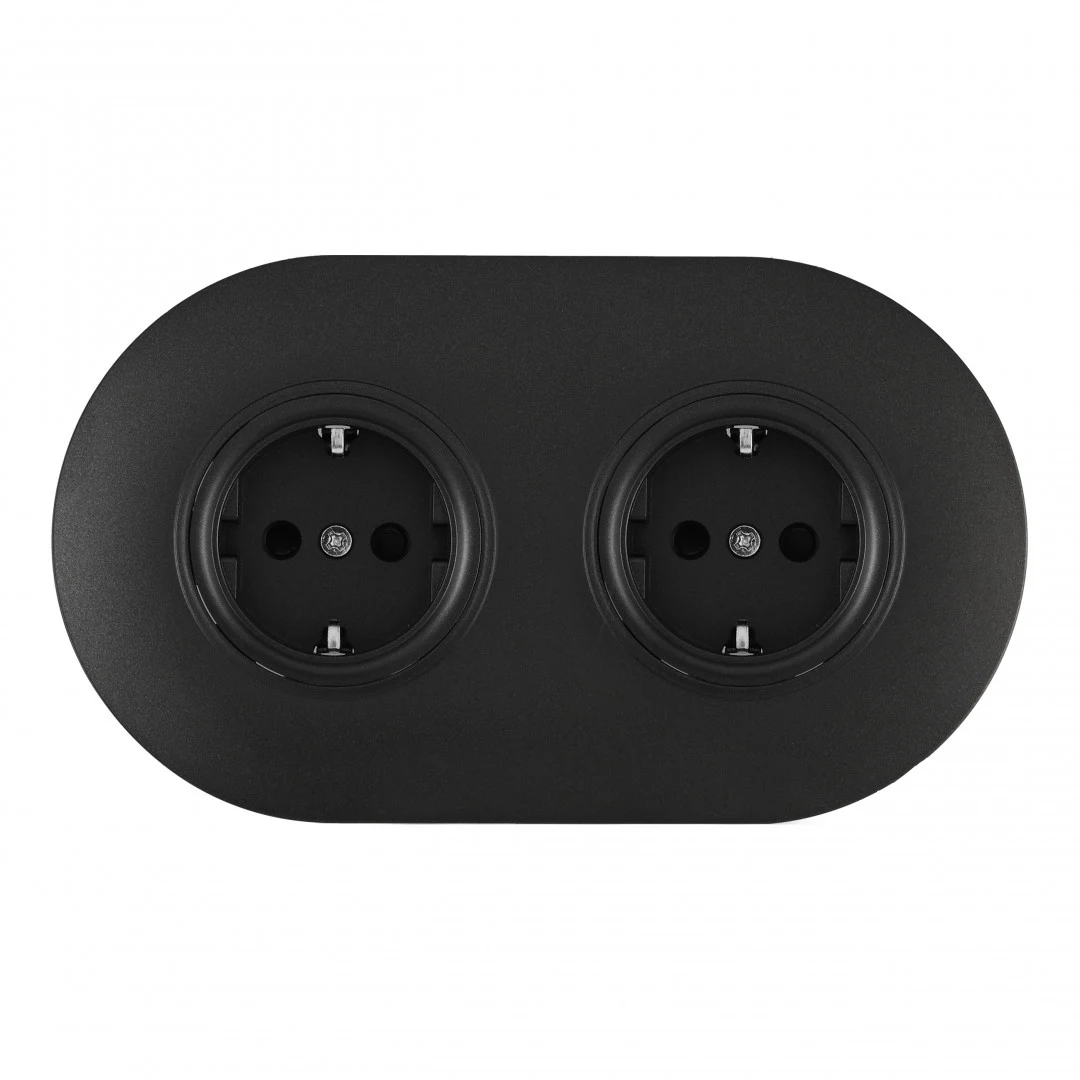 Розетка Arte Milano Set08-2 SET08-2-40-1x2 black