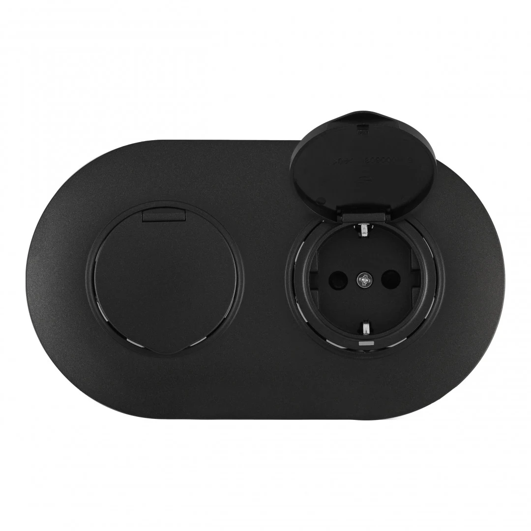 Розетка Arte Milano Set08-2 SET08-2-41-1x2 black