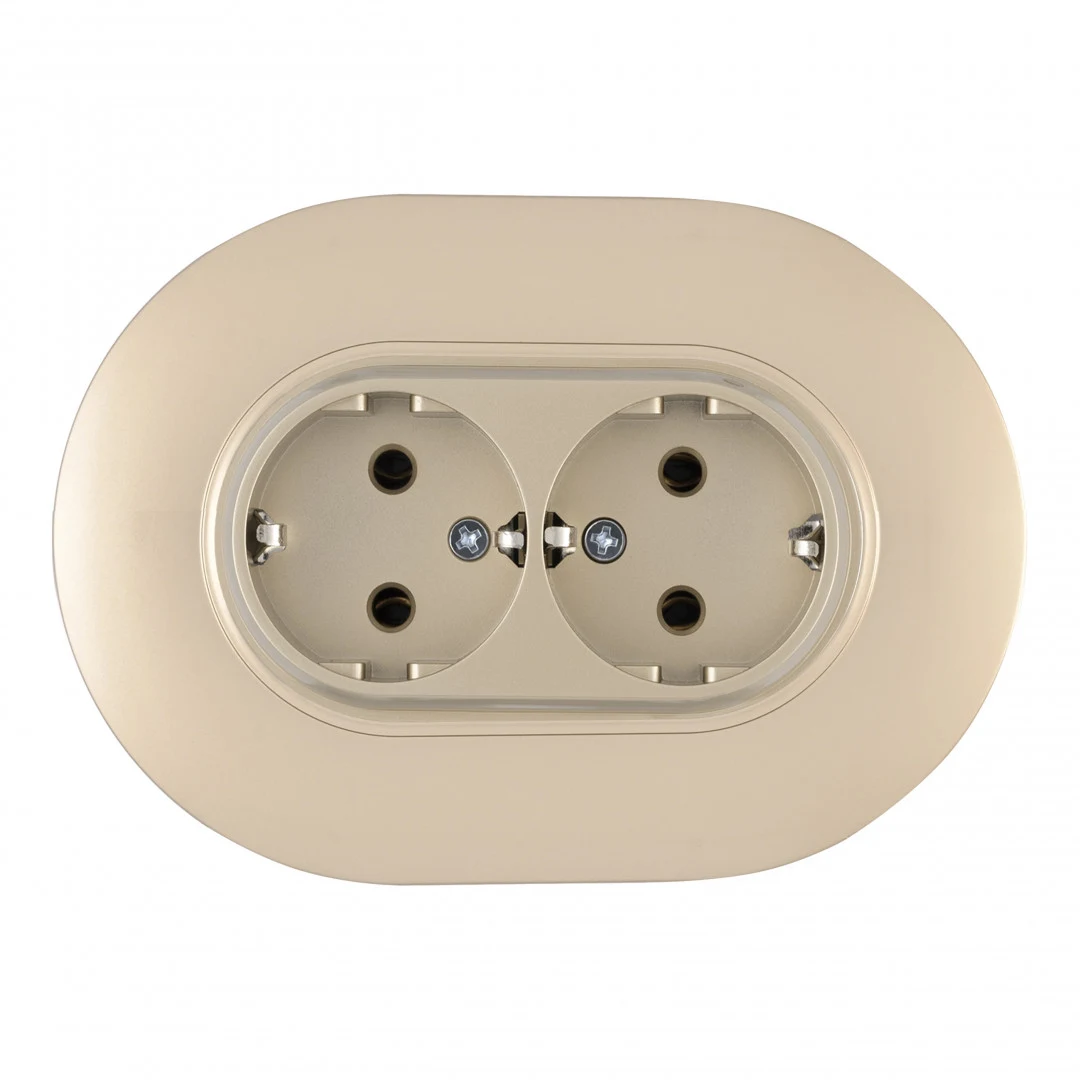 Розетка Arte Milano Set08-2 SET08-double-40-2 shampan