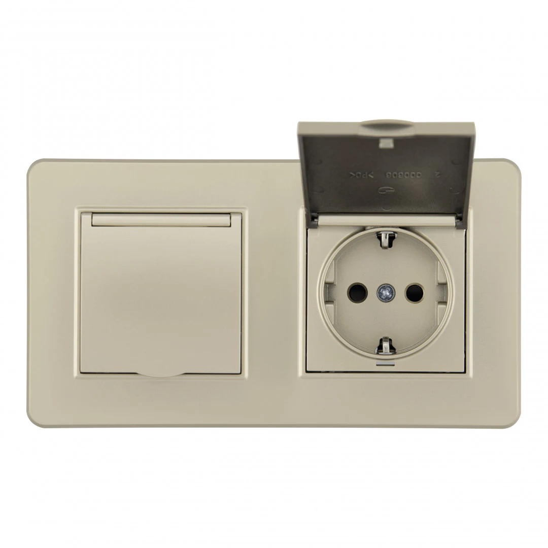 Розетка Arte Milano Set16-2 SET16-2-41-1x2 shampan