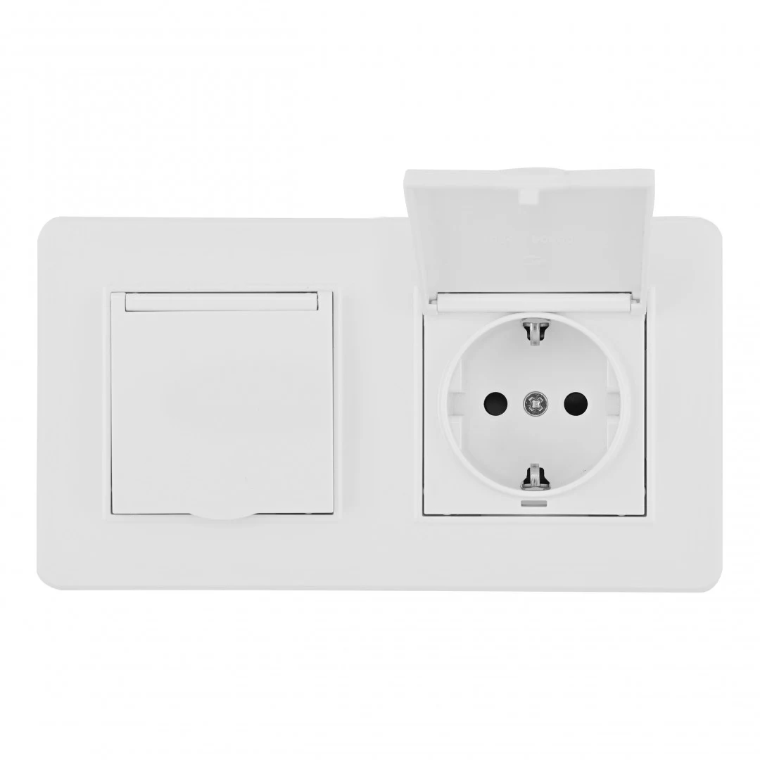 Розетка Arte Milano Set16-2 SET16-2-41-1x2 white