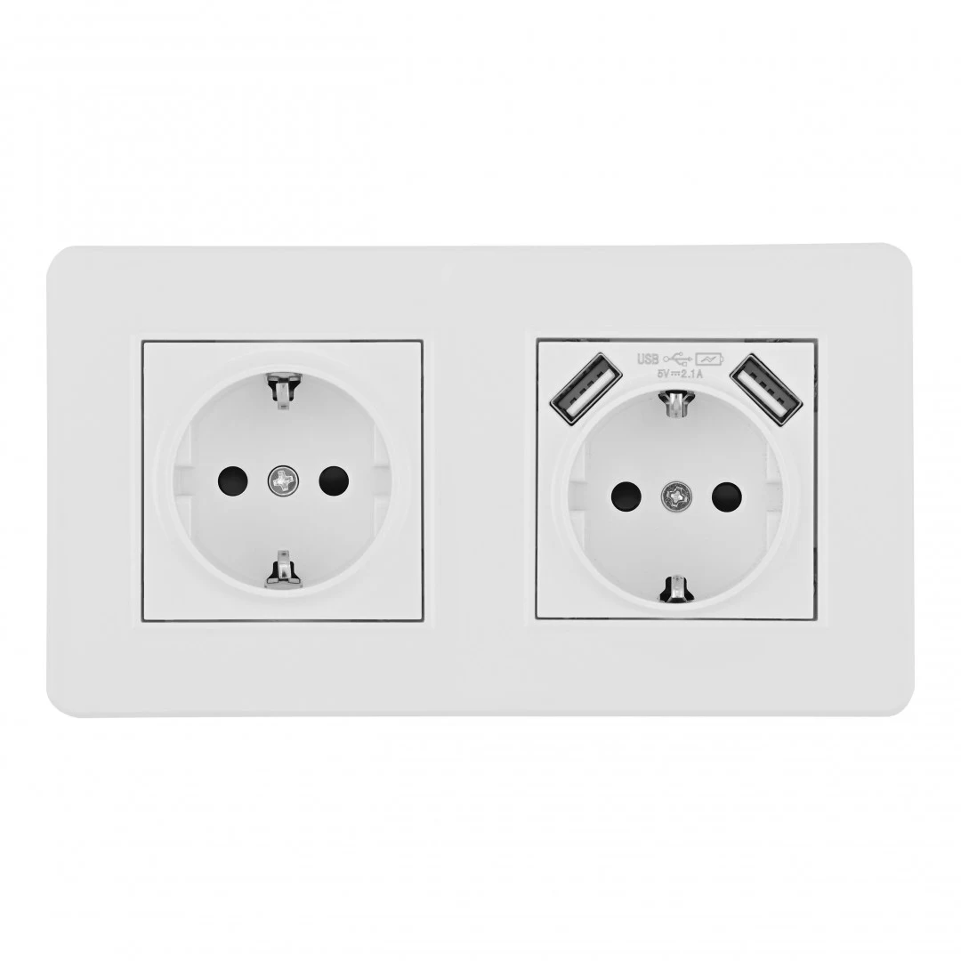 Розетка Arte Milano Set16-2 SET16-2-47-1-40-1 white