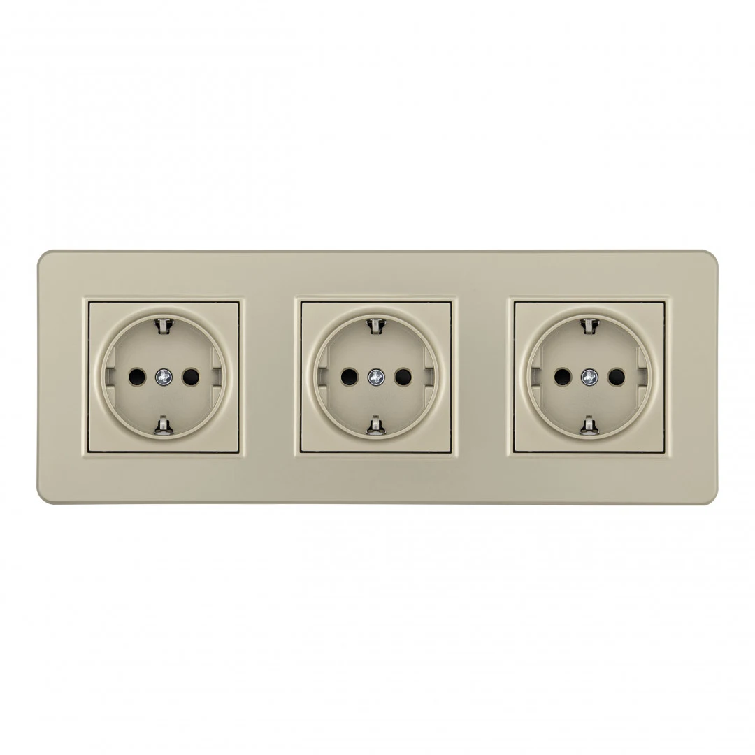 Розетка Arte Milano Set16-3 SET16-3-40-1x3 shampan