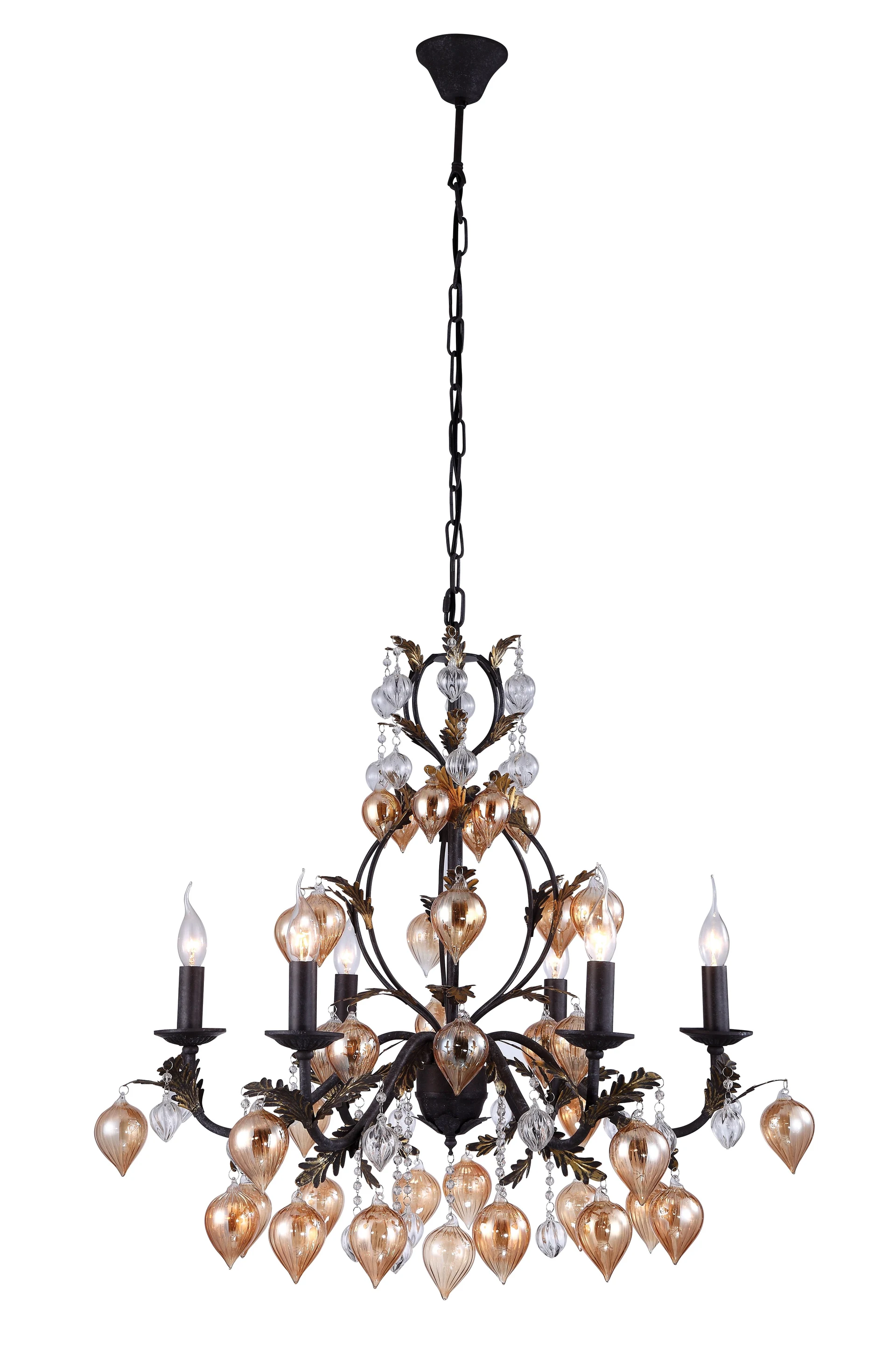 Хрустальная люстра Arte Lamp CIPOLLINO A1870LM-6BG