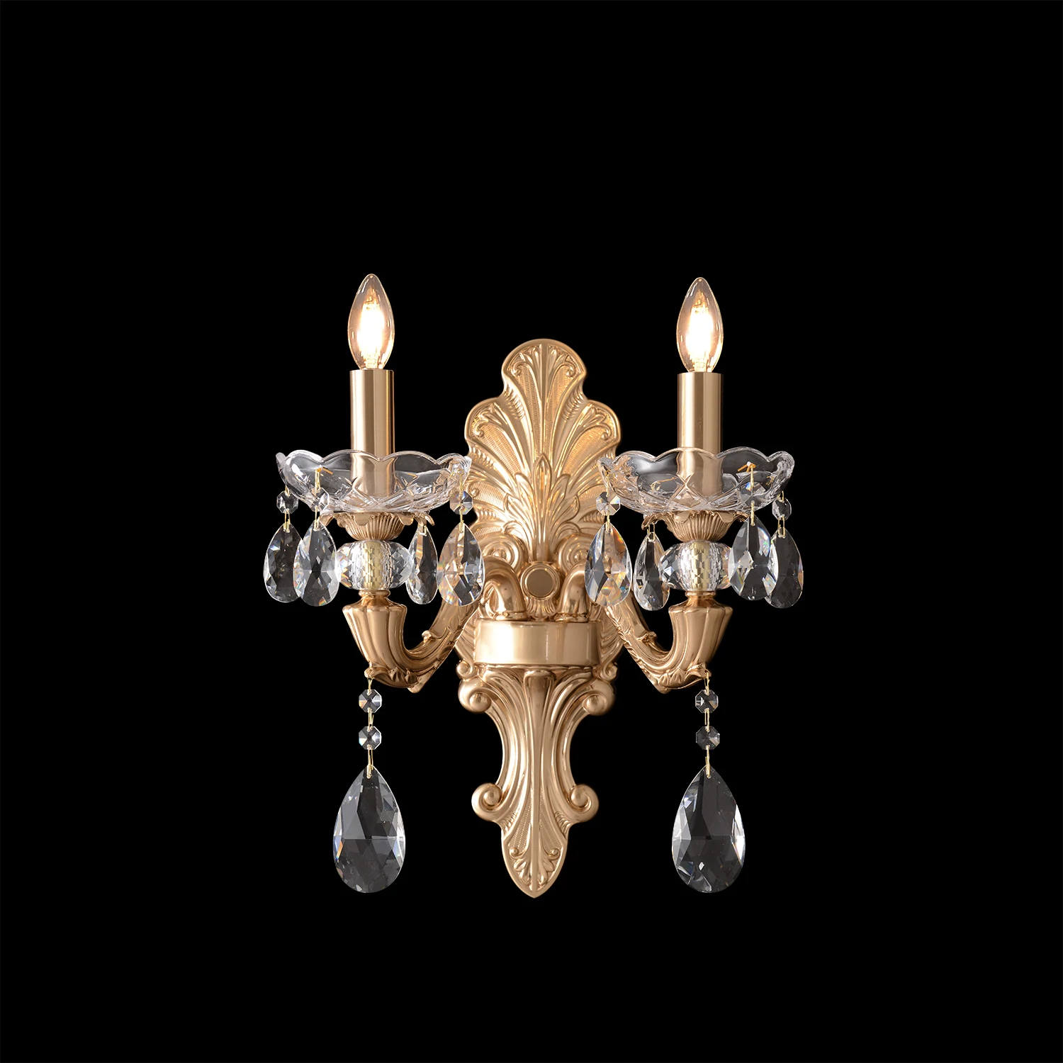 Бра Crystal Lux ELIZABETH AP2 BRASS