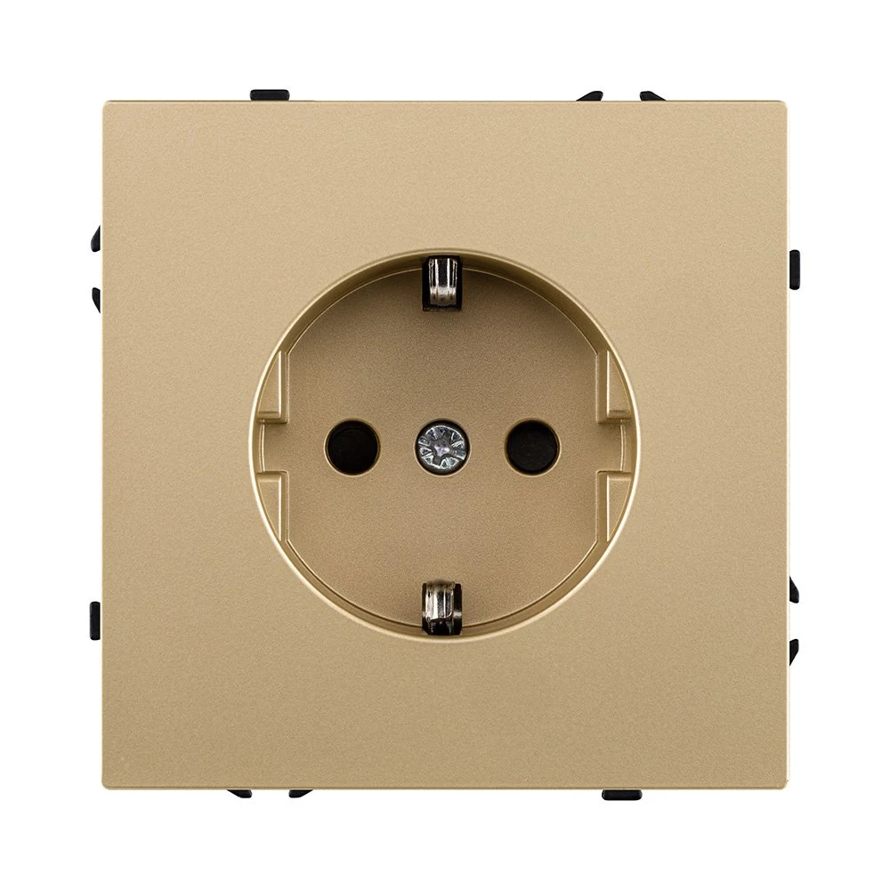 Розетка штепсельная SCHUKO 16A/250 В, золотой Kollinger Eclipse EC-014GD