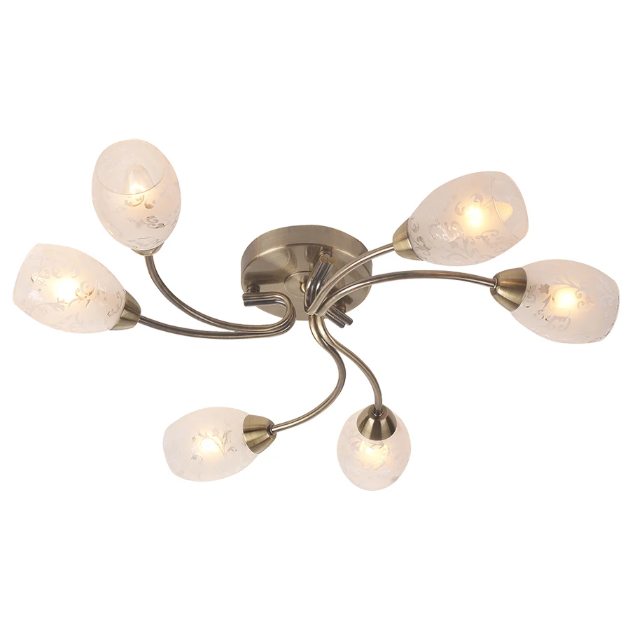 Потолочная люстра ID lamp Akron 201/6PF-Oldbronze