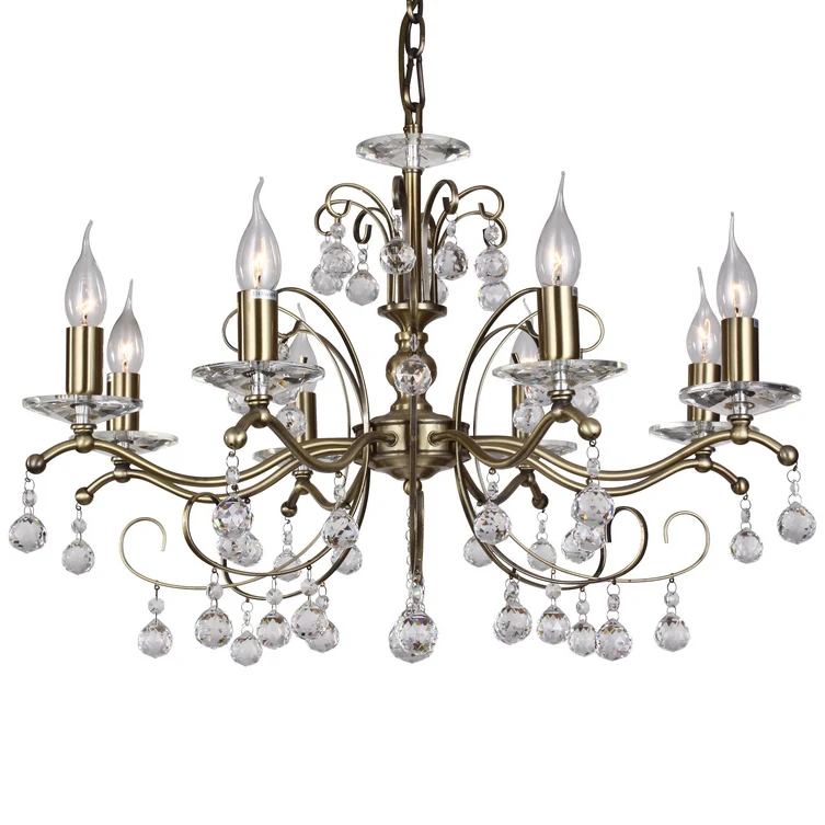 Подвесная люстра ID lamp Hartford 254/8-Oldbronze