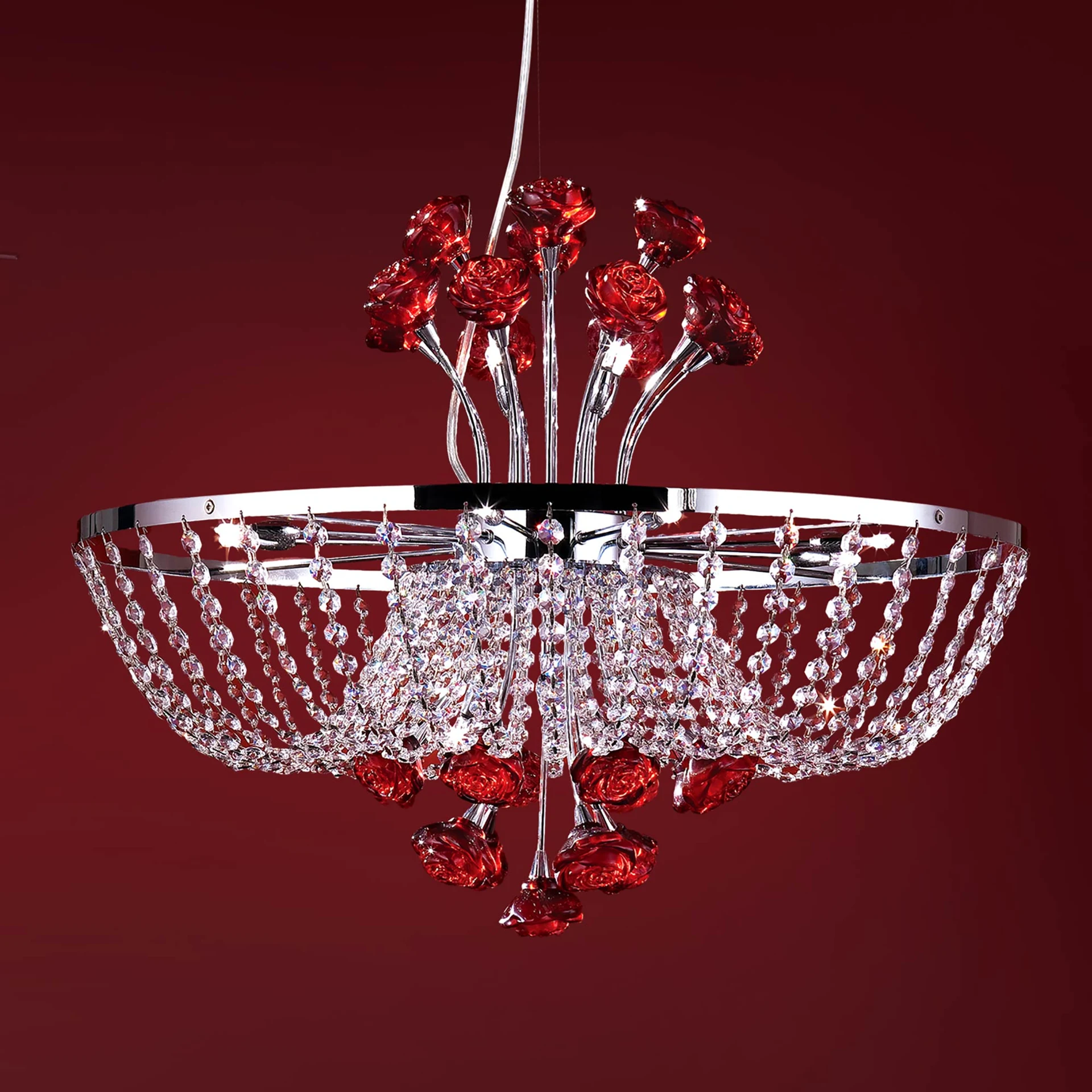 Подвесная хрустальная люстра Rosa Citilux EL325P12.2