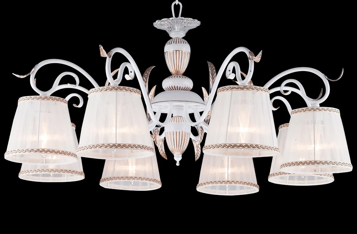 Подвесная люстра Natali Kovaltseva IRIS IRIS 11389/8C WHITE GOLD