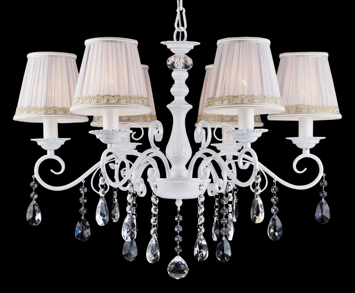 Подвесная люстра Natali Kovaltseva KATE KATE 11387/6C WHITE SILVER