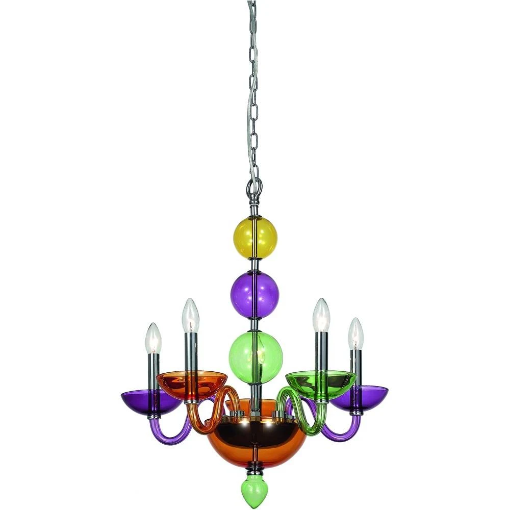 Люстра разноцветная Letizia 1156/01 LM-5 Divinare