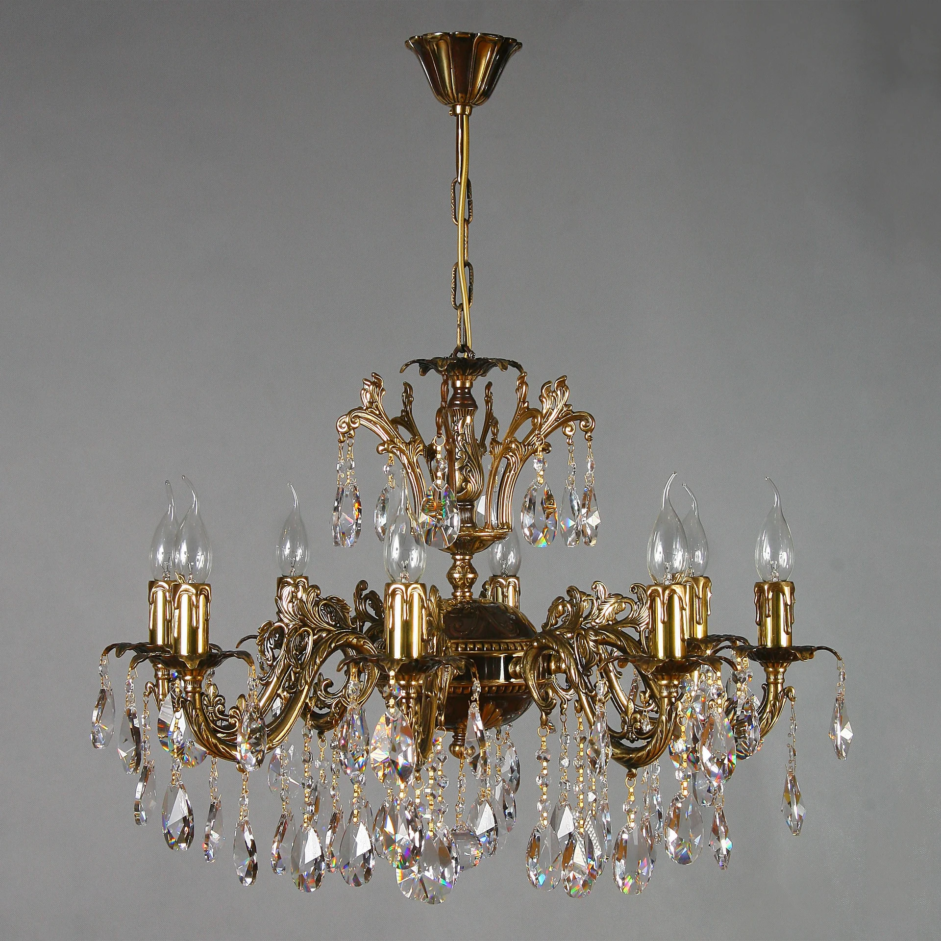 Подвесная хрустальная люстра Granada Ambiente 2118/8 PB Tear drop