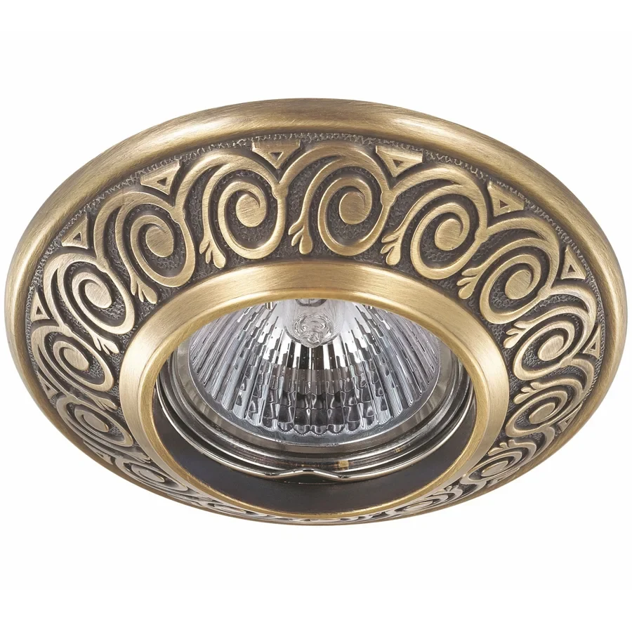 Встраиваемый светильник с узорами Vintage 370000 Novotech