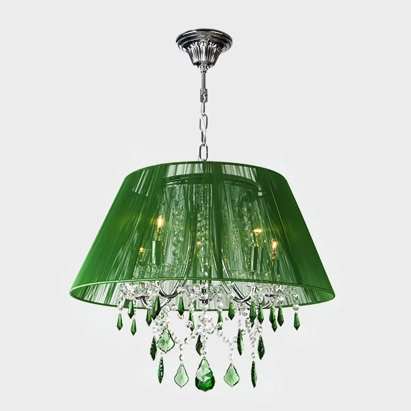 Подвесная люстра Eurosvet Emerald 3125/5 хром/зелёный Strotskis