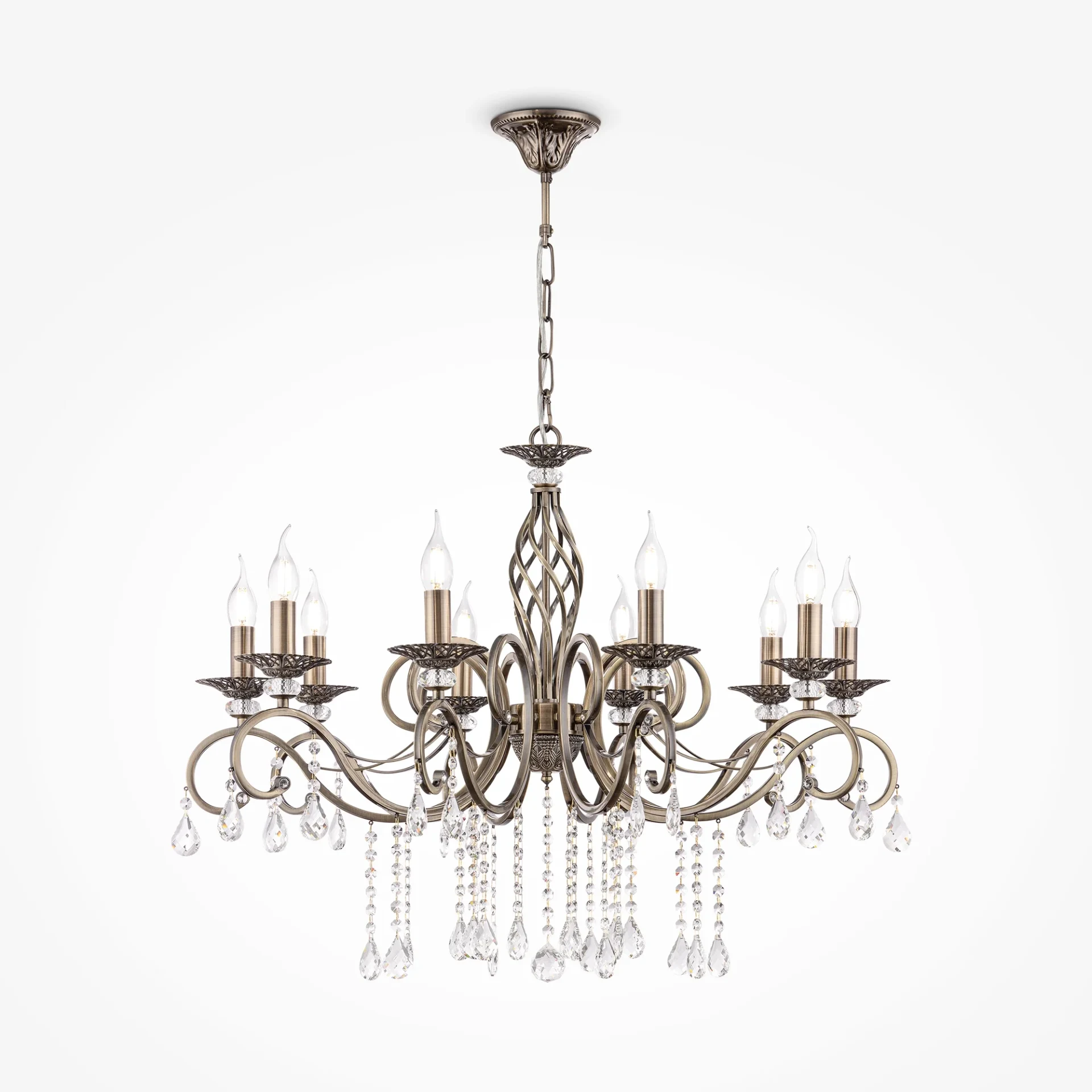 Подвесная хрустальная люстра Grace Maytoni RC247-PL-10-R