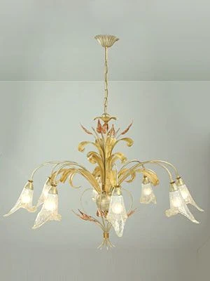 Подвесная люстра Vitaluce 8612/8/PF cv calla bianco/oro
