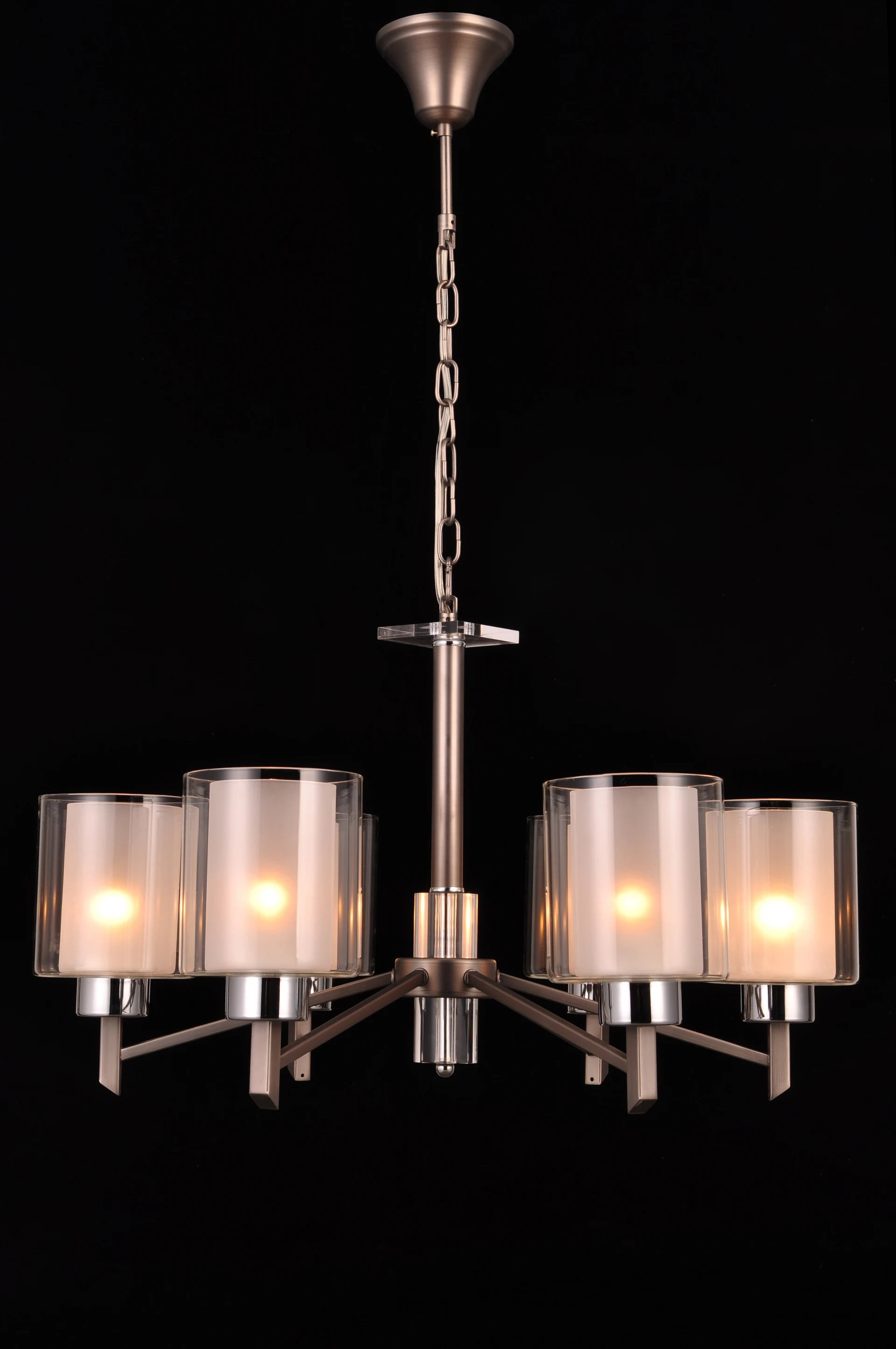 Подвесная люстра Natali Kovaltseva Double DOUBLE 81049-6C ANTIQUE SILVER