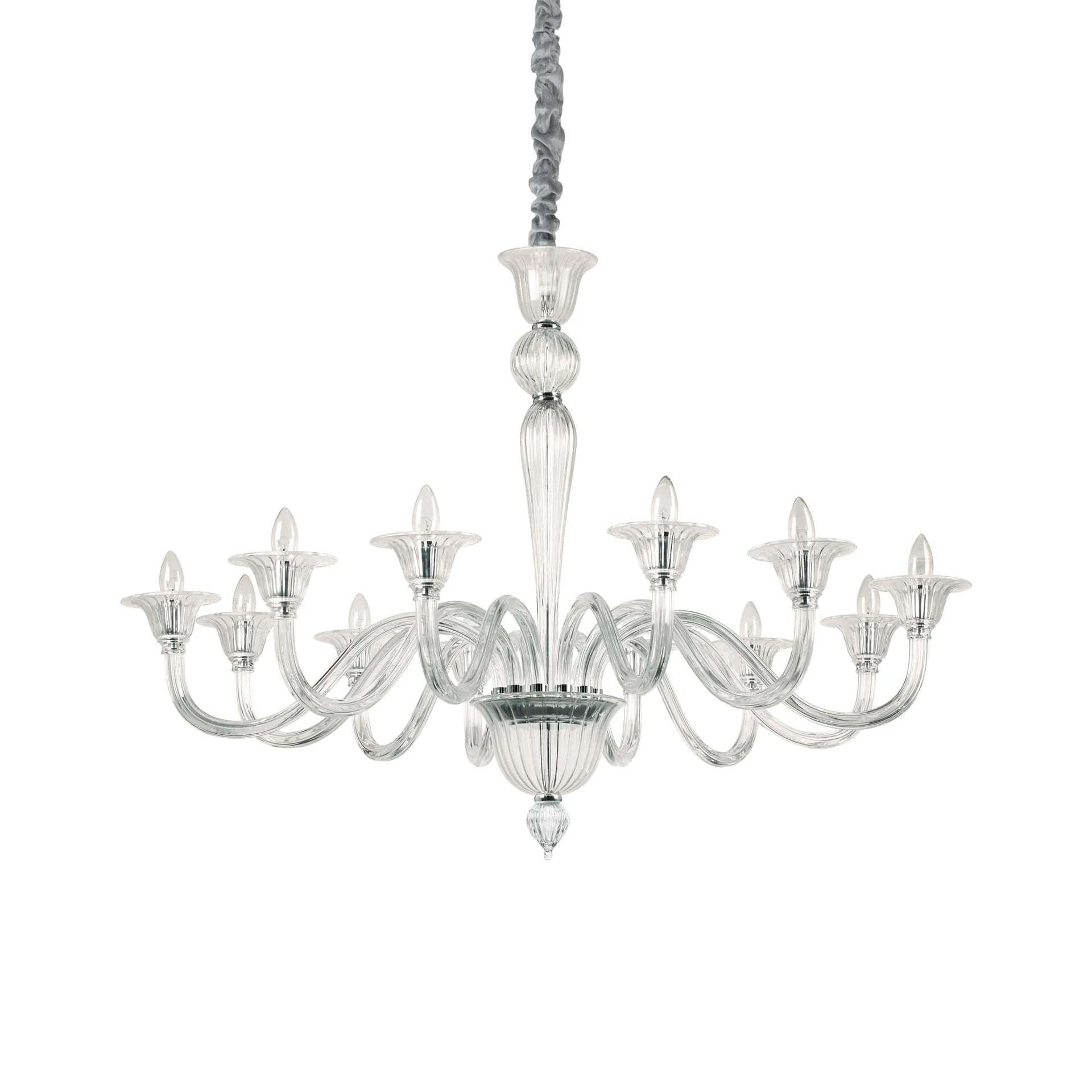 Подвесная люстра Ideal Lux Brigitta BRIGITTA SP12 TRASPARENTE