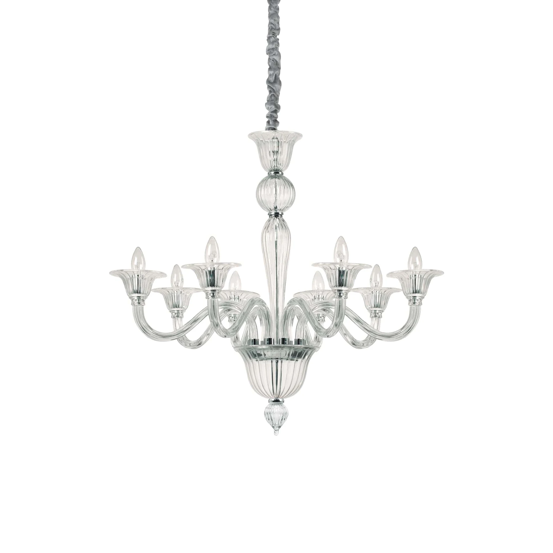 Подвесная люстра Ideal Lux Brigitta BRIGITTA SP8 TRASPARENTE