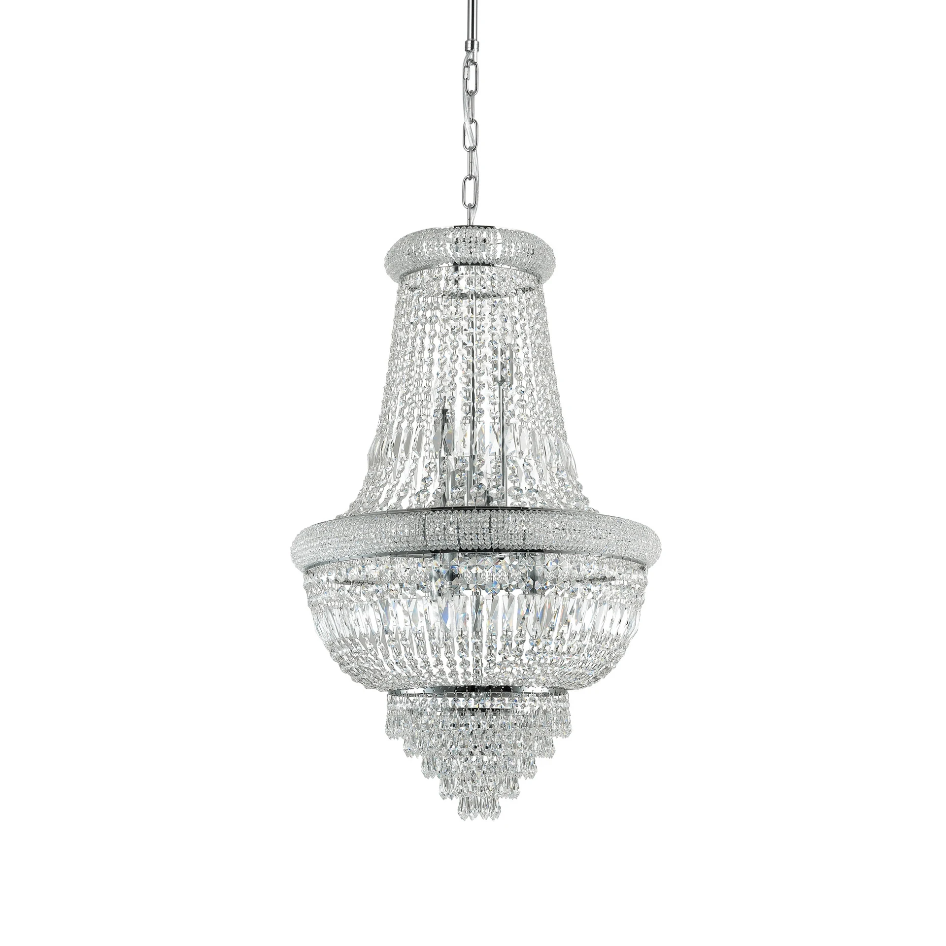 Подвесная хрустальная люстра Dubai Ideal Lux DUBAI SP10 CROMO