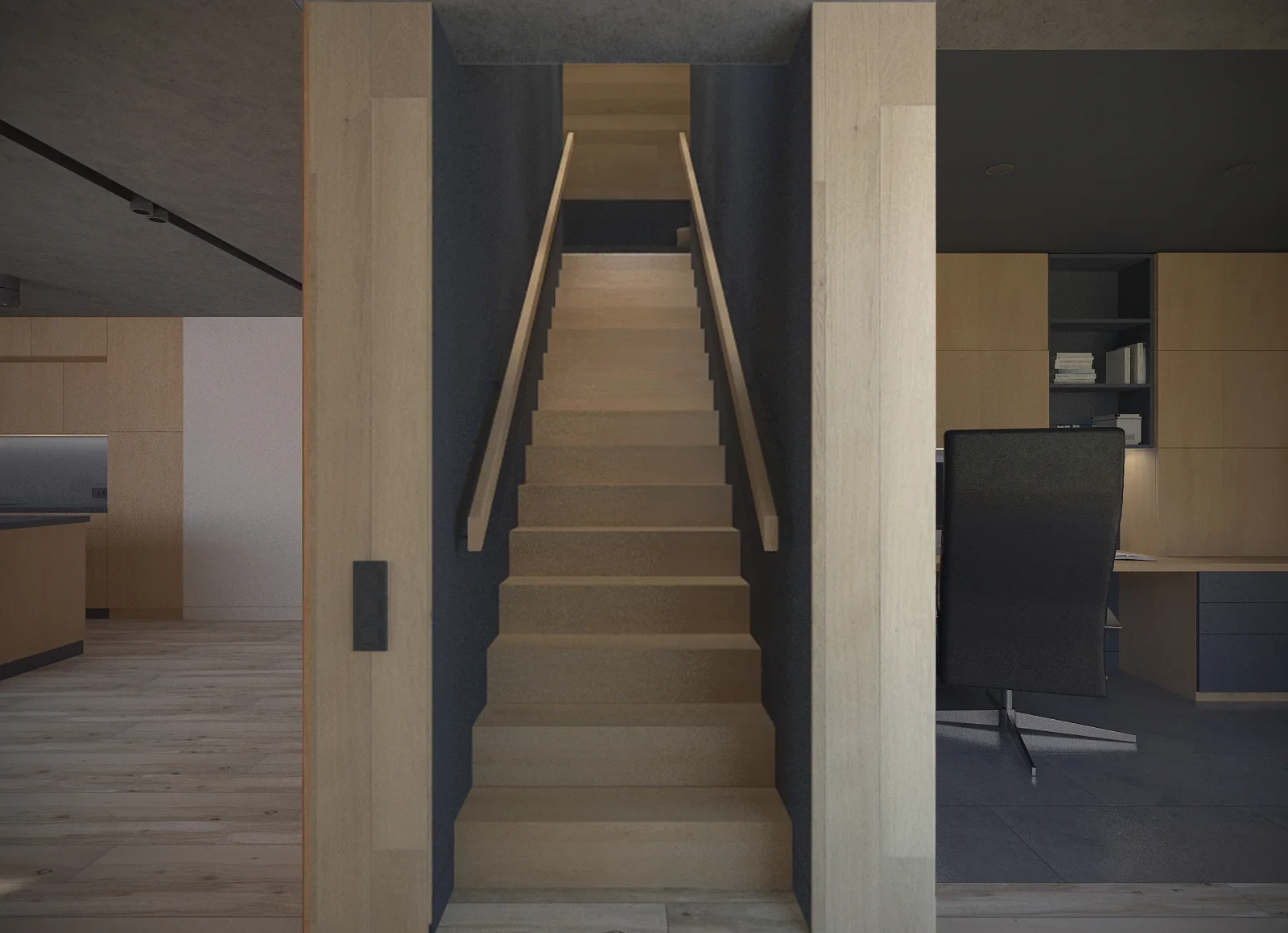 Дизайн проект загородного дома в стиле минимализм с элементами лофта