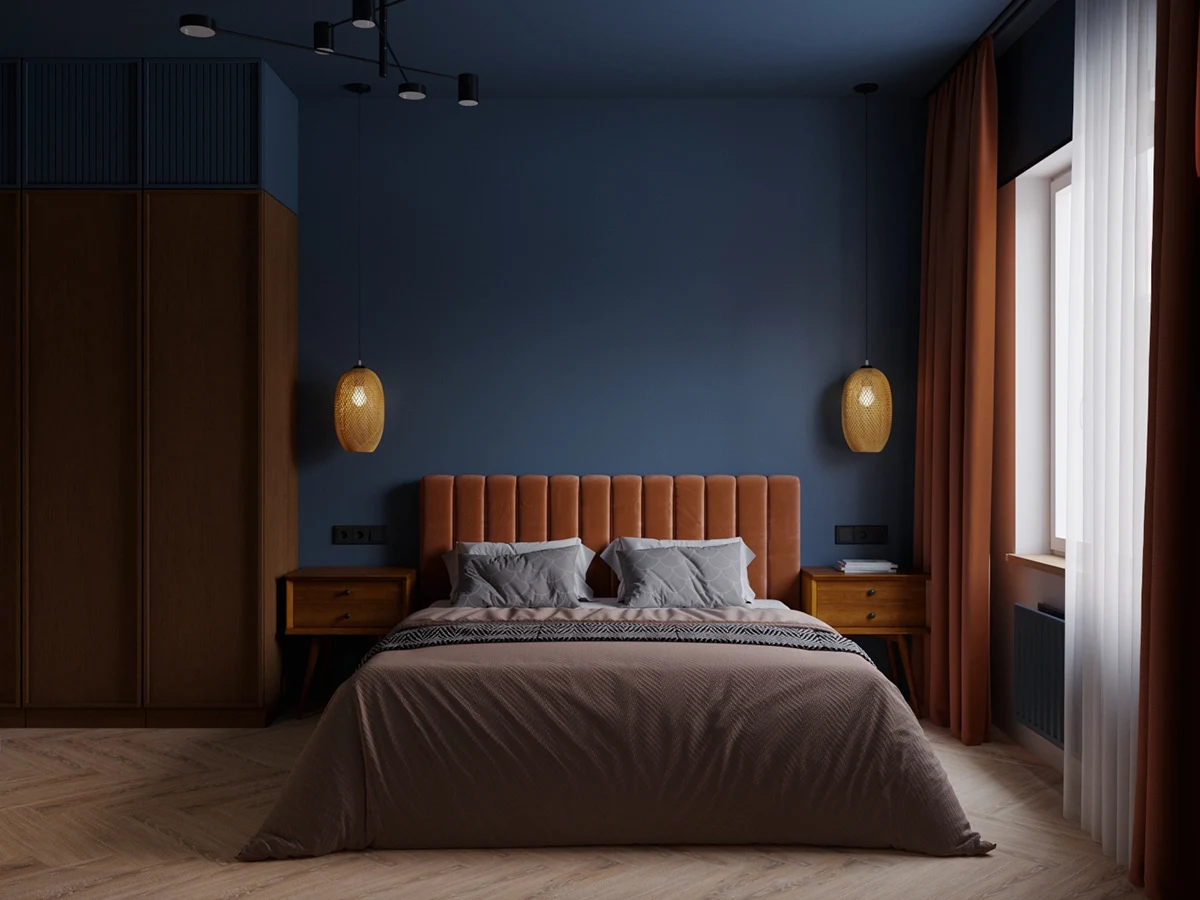 Mid-Century meets Japandi: modern eclectic apartment