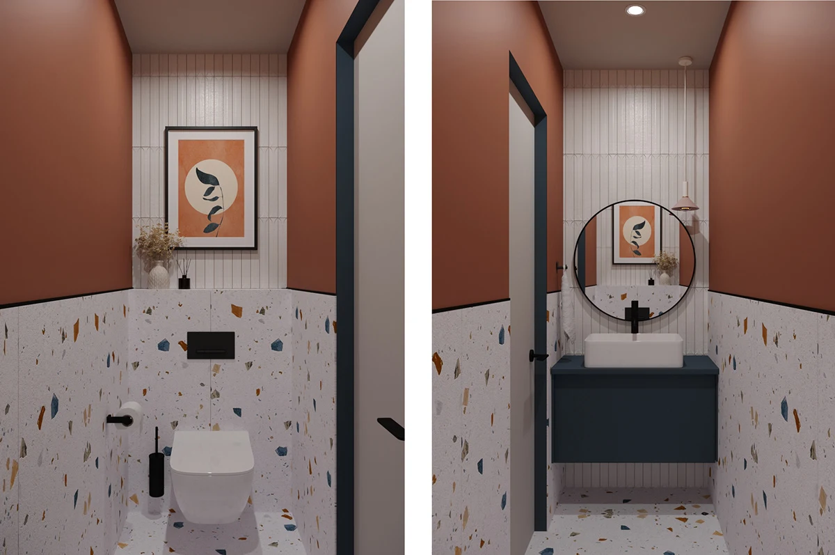 Mid-Century meets Japandi: modern eclectic apartment