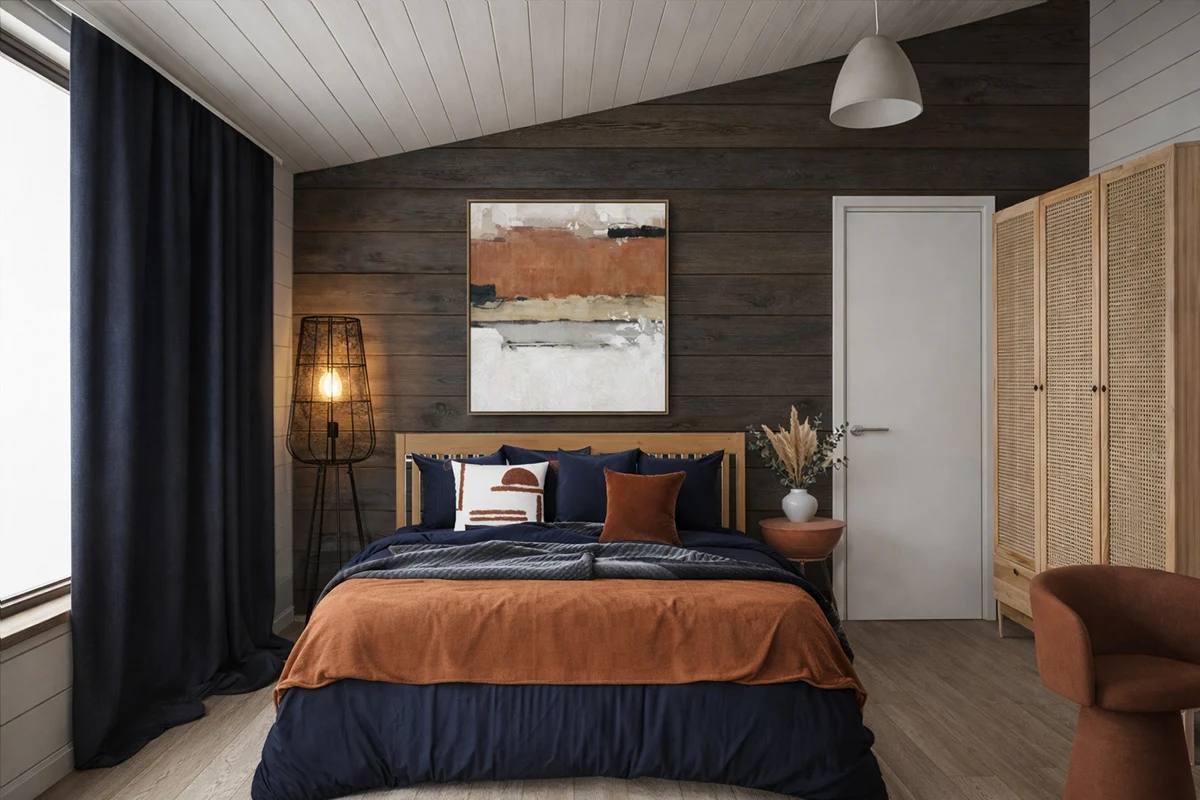 Scandi-boho with modern rustic base