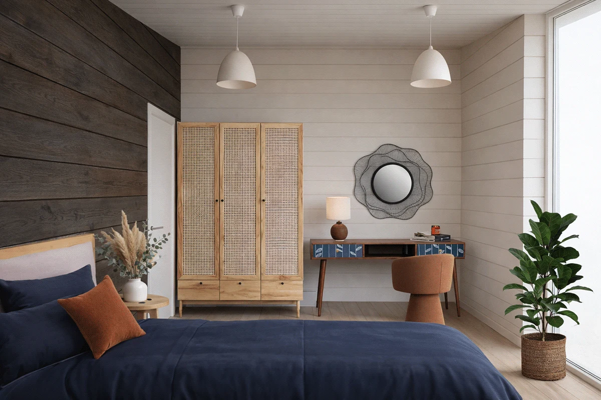 Scandi-boho with modern rustic base